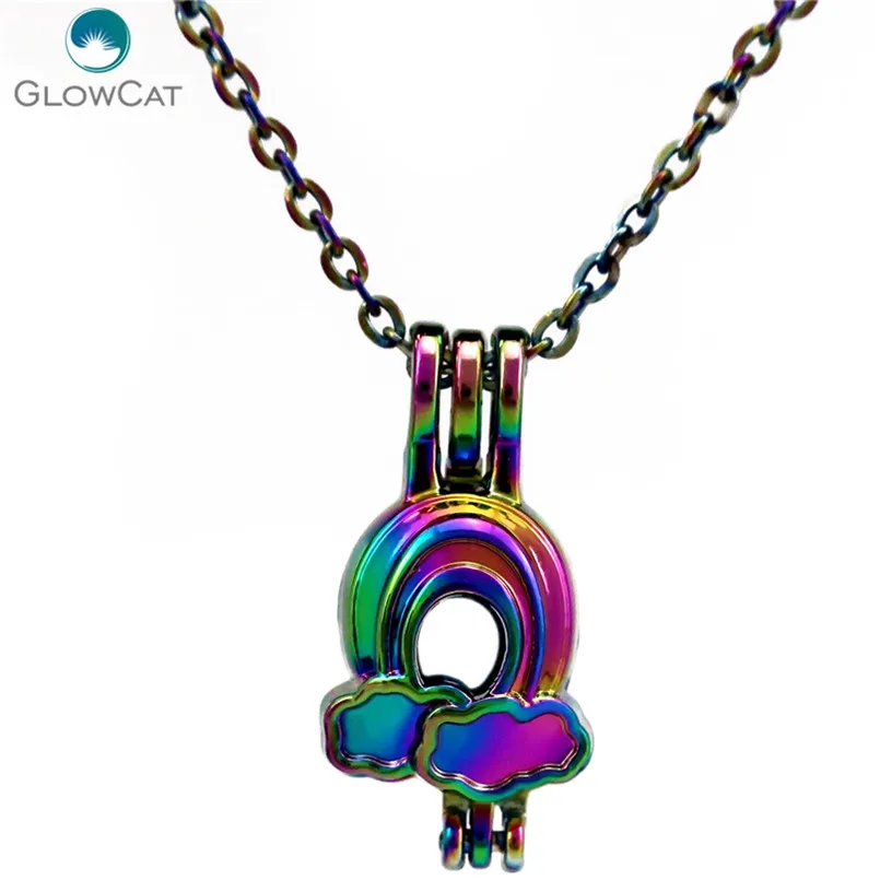 C654 COLORS Rainbow Multicolor Rainbow Pearl Cage Locket Pendant Aroma Essential Oil Diffuser Locket Necklace
C654 COLORS Rainbow Multicolor Rainbow Pearl Cage Locket Pendant Aroma Essential Oil Diffuser Locket Necklace