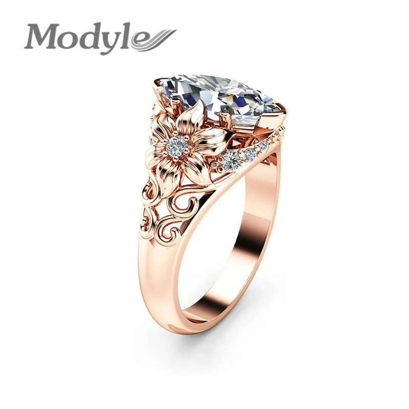 Modyle 2019 New Fashion Clear CZ Stone Rose Gold Color Flower Wedding Rings For Woman Dropshipping
Modyle 2019 New Fashion Clear CZ Stone Rose Gold Color Flower Wedding Rings For Woman Dropshipping