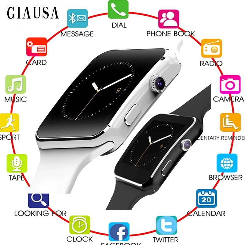 New Arrival X6 Smart Watch with Camera Touch Screen Support SIM TF Card Bluetooth Smartwatch for iPhone Xiaomi Android Phone A1
New Arrival X6 Smart Watch with Camera Touch Screen Support SIM TF Card Bluetooth Smartwatch for iPhone Xiaomi Android Phone A1