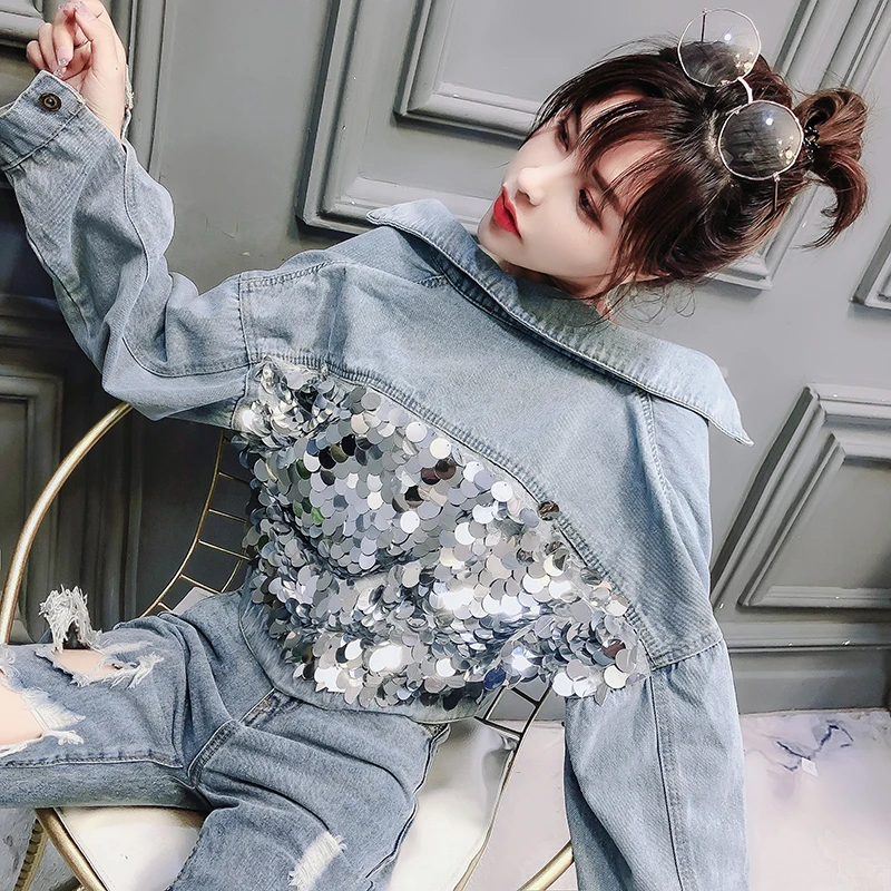 2019 New Arrival Women Denim Jacket Sequins Casual Long Sleeve Short Coats Spring Fashion All Matched Jean Jackets DS50705
2019 New Arrival Women Denim Jacket Sequins Casual Long Sleeve Short Coats Spring Fashion All Matched Jean Jackets DS50705