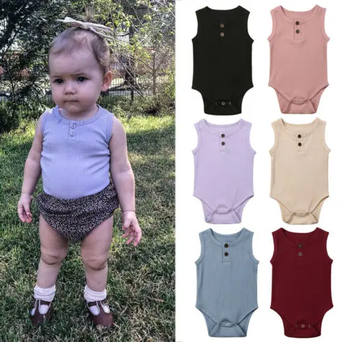 Canis Baby Boys Girls Clothes Bodysuit Cute Solid Knit Casual Simple Newborn Sleeveless Jumpsuit Outfits Summer Clothes
Canis Baby Boys Girls Clothes Bodysuit Cute Solid Knit Casual Simple Newborn Sleeveless Jumpsuit Outfits Summer Clothes