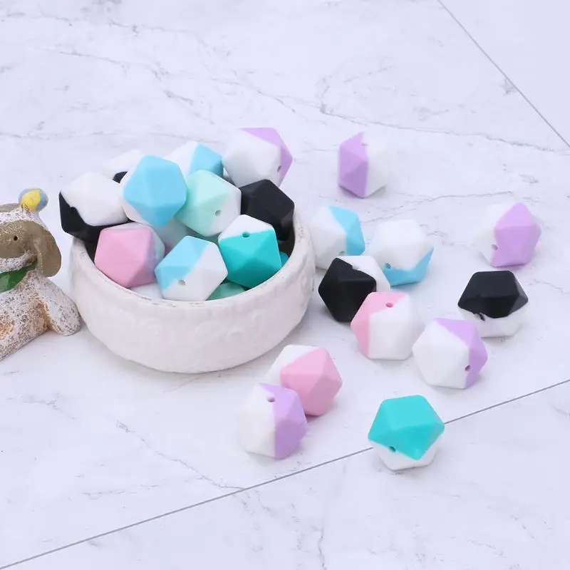 5 Pcs Silicone Beads Double Color Hexagonal DIY Jewelry Making Pendant Baby Teether Teething Pacifier Soother Grind Teeth Care
5 Pcs Silicone Beads Double Color Hexagonal DIY Jewelry Making Pendant Baby Teether Teething Pacifier Soother Grind Teeth Care
