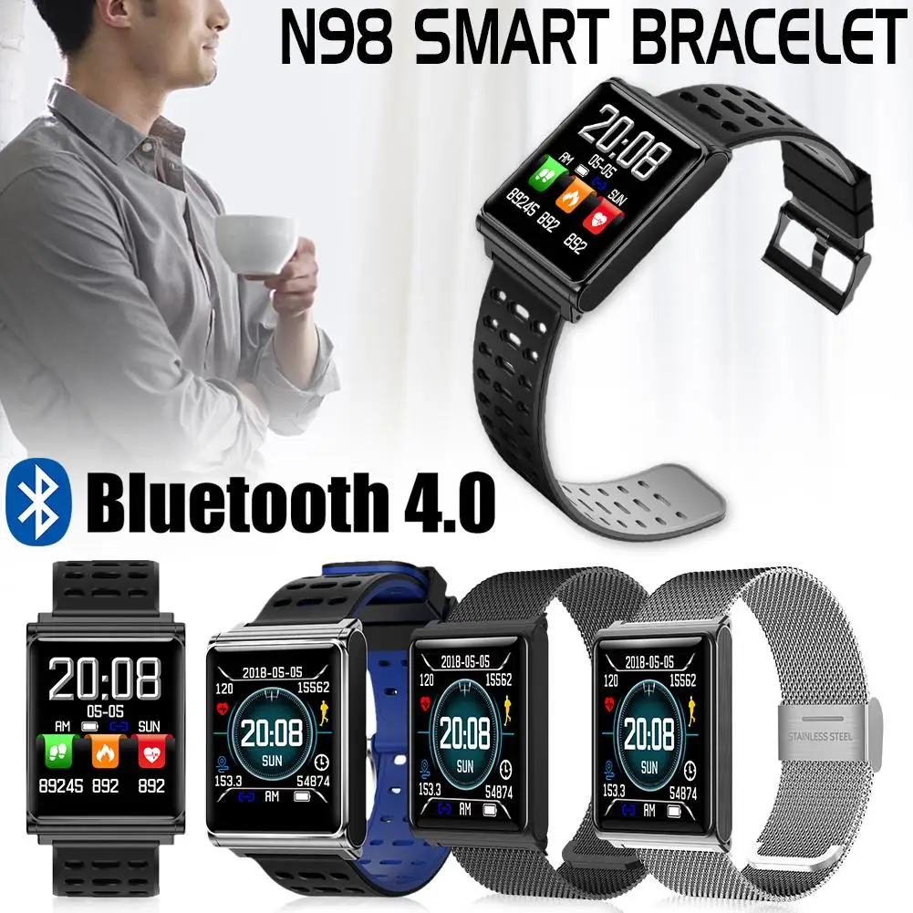 N98 Smart Bracelet Waterproof Step Counting Heart Rate Monitoring Healthy Sports Bracelet
N98 Smart Bracelet Waterproof Step Counting Heart Rate Monitoring Healthy Sports Bracelet