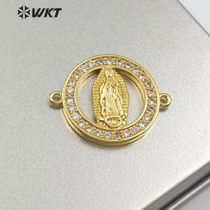WT-MC262 Multi Colors Our Lady Of Guadalupe Connector In Cubic Zirconia Pave Round Shape Religious Medal For Necklace Pendant
WT-MC262 Multi Colors Our Lady Of Guadalupe Connector In Cubic Zirconia Pave Round Shape Religious Medal For Necklace Pendant