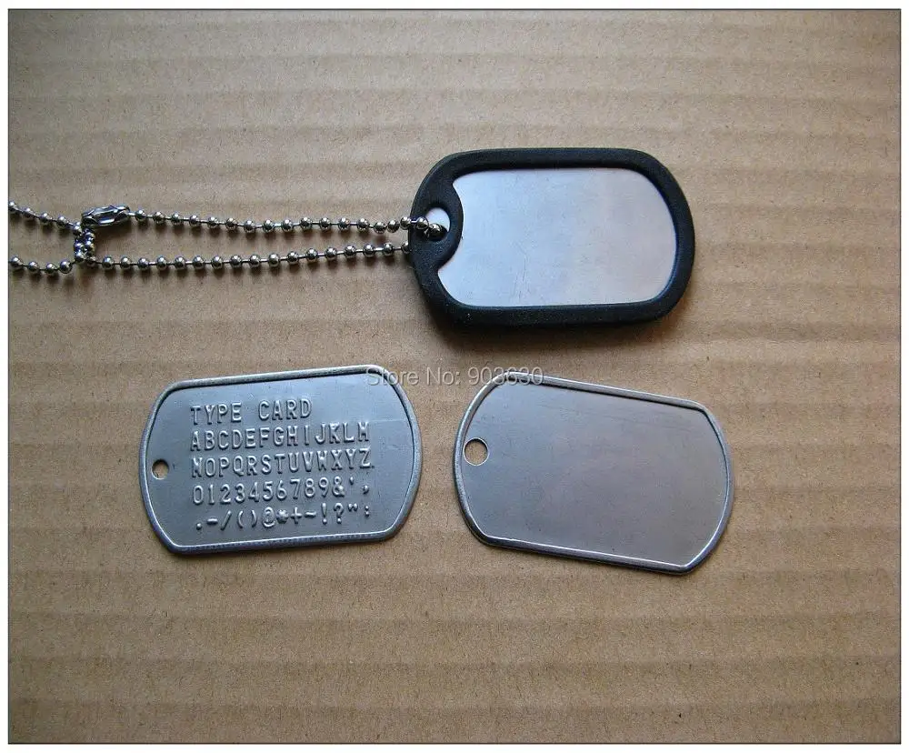 New Designer Military army stainless steel Dog Tags Necklaces Pendant Blank Dog Tag with Silencer, Wholesale 100sets/Lot
New Designer Military army stainless steel Dog Tags Necklaces Pendant Blank Dog Tag with Silencer, Wholesale 100sets/Lot