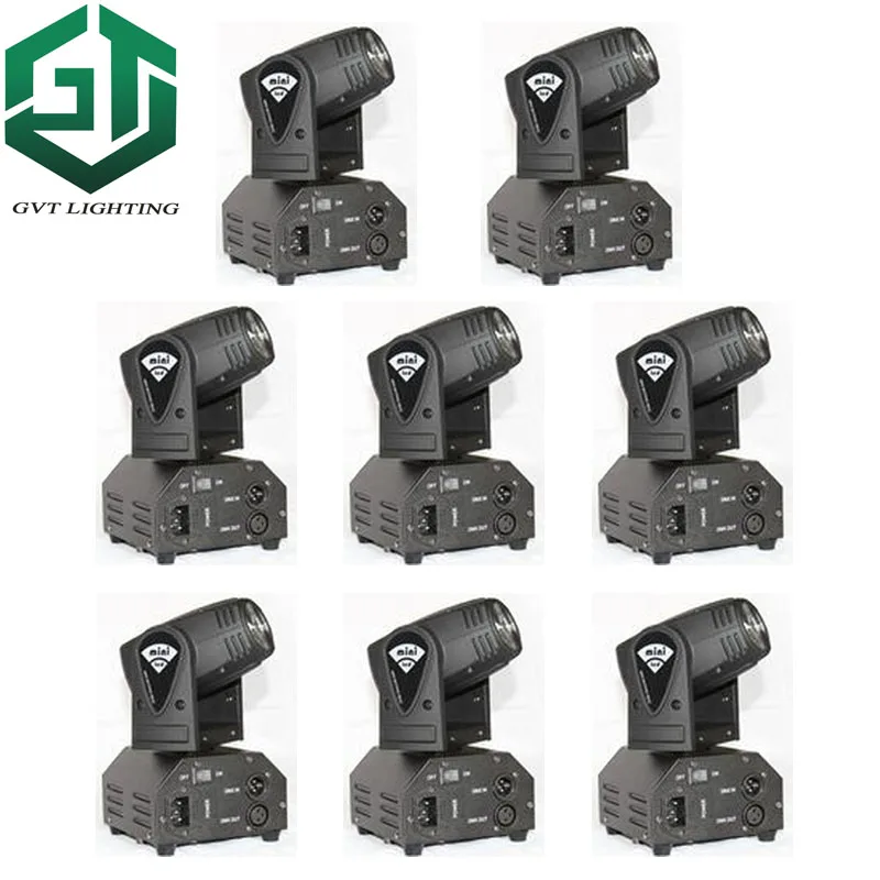 8pcs/lot led indoor dj light LED Mini Moving Head Light 10W beam moving head lamp christmas decorations for home party lights | Лампы и