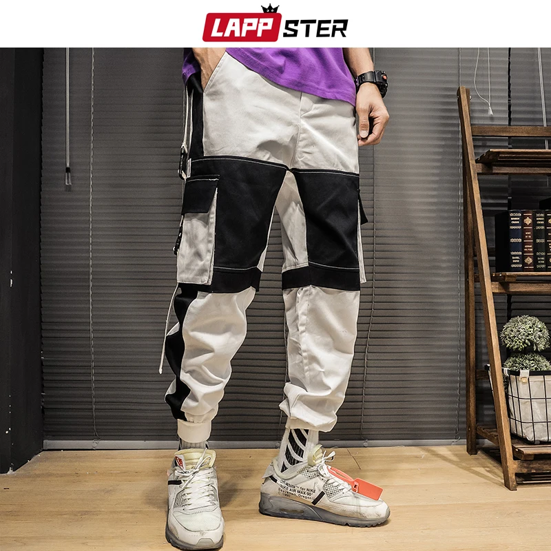 LAPPSTER Men Color Block Streetwear Cargo Pants 2019 Overalls Mens Hip Hop Sweatpants Pocket Baggy Joggers Fashions Track Pants
LAPPSTER Men Color Block Streetwear Cargo Pants 2019 Overalls Mens Hip Hop Sweatpants Pocket Baggy Joggers Fashions Track Pants