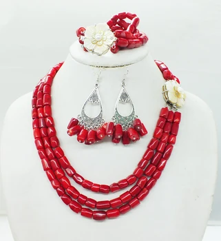 Free Shipping. Natural Red Coral, Classic 3 Layer Necklace/Bracelet/Stud. Africa, weddings. Party necklace
Free Shipping. Natural Red Coral, Classic 3 Layer Necklace/Bracelet/Stud. Africa, weddings. Party necklace