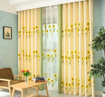 High grade sunflower embroidery curtain is suitable for the living room/bedroom/curtain cloth product customization
High grade sunflower embroidery curtain is suitable for the living room/bedroom/curtain cloth product customization