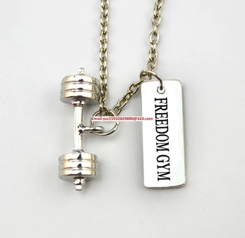 New Arrival New product Fitness Weightlifting jewelry 30pcs Dumbbell barbell with Freedom Gym sports necklace(A1294)
New Arrival New product Fitness Weightlifting jewelry 30pcs Dumbbell barbell with Freedom Gym sports necklace(A1294)