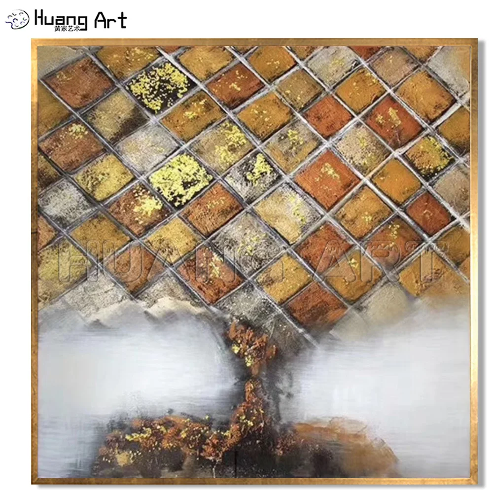 Original Best Art Silver Tree 100% Hand-Painted Abstract Square Lattice Landscape Oil Painting on Canvas Gold Rich Tree Painting
Original Best Art Silver Tree 100% Hand-Painted Abstract Square Lattice Landscape Oil Painting on Canvas Gold Rich Tree Painting