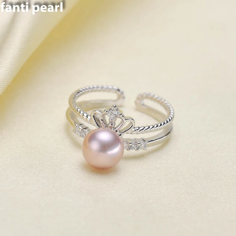 DIY Pearl Ring 925 silver Accessories Natural freshwater Pearl rings s925 Sterling Silver ring simple style 7-9 mm ring
DIY Pearl Ring 925 silver Accessories Natural freshwater Pearl rings s925 Sterling Silver ring simple style 7-9 mm ring