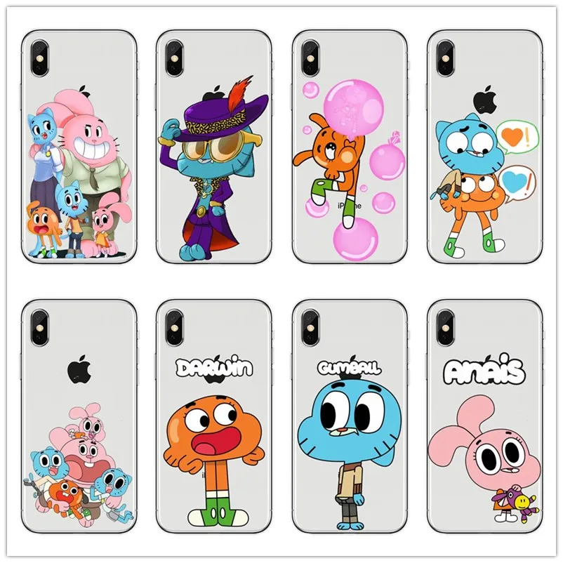 Anime TV The Amazing World of Gumball Soft silicone Phone Back Cover For iPhoneXS MAX XR 8 8Plus 7 7Plus 6s 6SPlus Cartoon cover
Anime TV The Amazing World of Gumball Soft silicone Phone Back Cover For iPhoneXS MAX XR 8 8Plus 7 7Plus 6s 6SPlus Cartoon cover