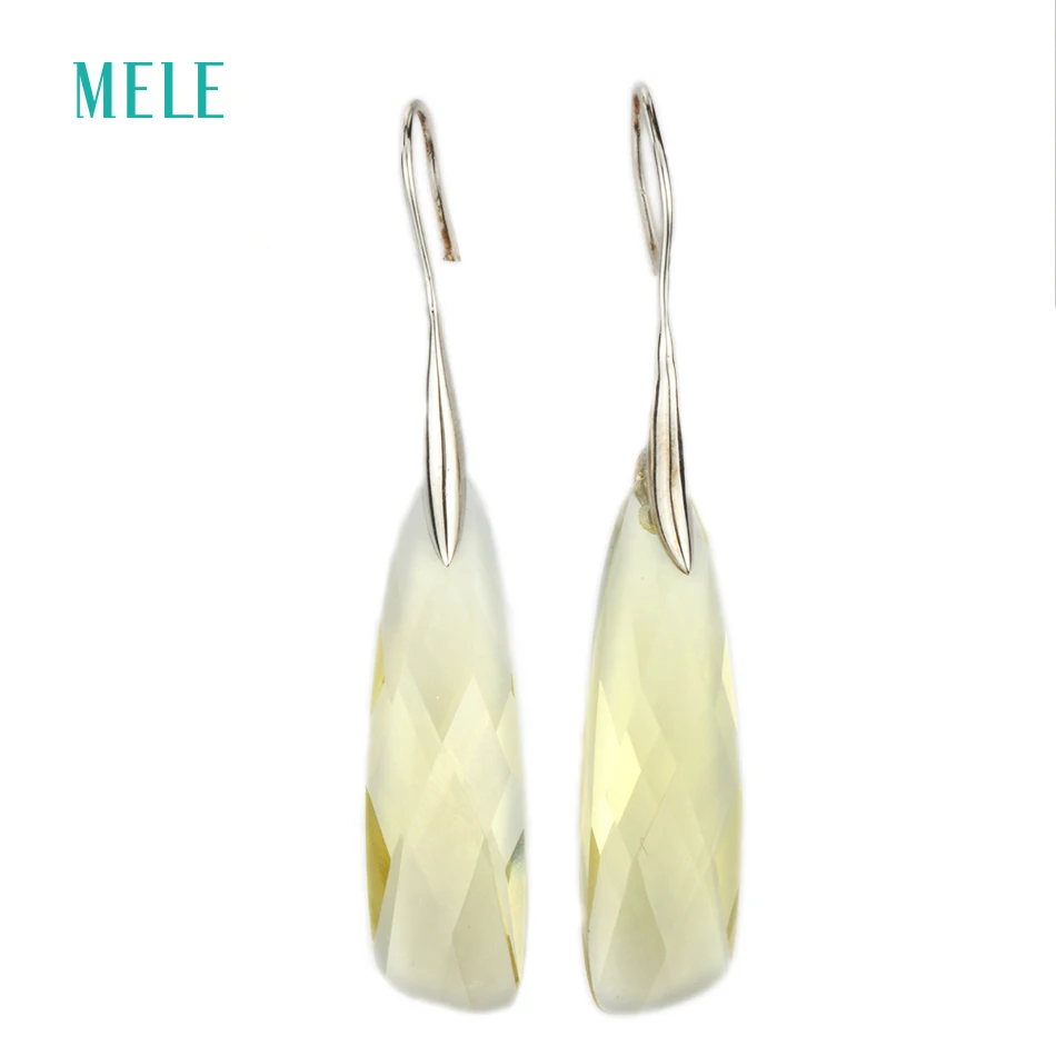 Natural lemon quarts silver earring, midium yellow color and special size in 9mm*32mm, pure and all clean quality, nice earring
Natural lemon quarts silver earring, midium yellow color and special size in 9mm*32mm, pure and all clean quality, nice earring
