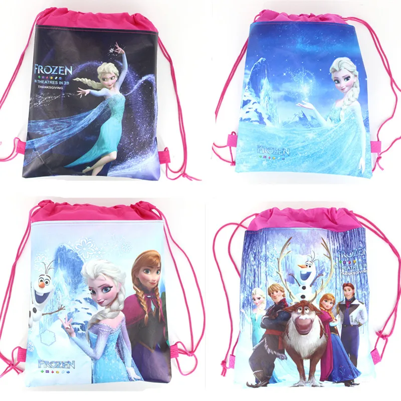 12pcs/lot Non-Woven Drawstring Bags Kids Favors Birthday Party Decoration Frozen Anna Elsa School Bag Shopping bags
12pcs/lot Non-Woven Drawstring Bags Kids Favors Birthday Party Decoration Frozen Anna Elsa School Bag Shopping bags