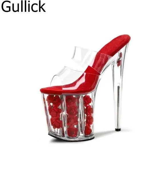 New Style Women PVC Leather Transparent Slip On Sandals Summer Fashion Flower Decoration Platform Wedding Shoes Super High Heels
New Style Women PVC Leather Transparent Slip On Sandals Summer Fashion Flower Decoration Platform Wedding Shoes Super High Heels