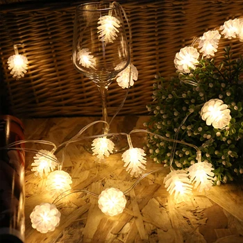 Pinecone Garland String Fairy Light 5M 20LEDs LED Pine Cone Christmas Tree Decorations for Xmas Tree Garland New Year 110V 200V
Pinecone Garland String Fairy Light 5M 20LEDs LED Pine Cone Christmas Tree Decorations for Xmas Tree Garland New Year 110V 200V