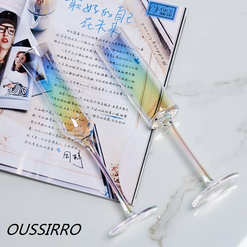 Rainbow Champagne Flutes Serial Lead-free Glass Luxury Design Wine Cocktail Glass Goblet Birthday Weddign Gifts Home Decor
Rainbow Champagne Flutes Serial Lead-free Glass Luxury Design Wine Cocktail Glass Goblet Birthday Weddign Gifts Home Decor