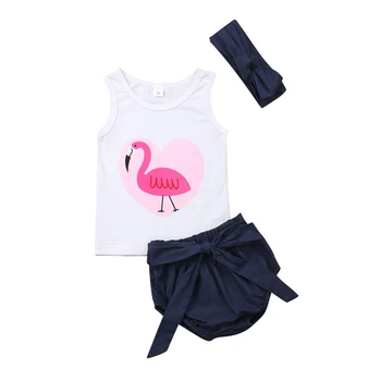 2019 Toddler Newborn Baby Girls Clothes Set Summer Sleeveless Flamingo T-shirt Tops PP Shorts Headband Clothing 3PCS Outfits
2019 Toddler Newborn Baby Girls Clothes Set Summer Sleeveless Flamingo T-shirt Tops PP Shorts Headband Clothing 3PCS Outfits