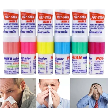 1pc Thailand Nasal Inhaler Poy sian Mark 2 Herbal Nasal Inhaler Poy Sian Stick Mint Cylinder Oil Brancing Breezy Asthma D366
1pc Thailand Nasal Inhaler Poy sian Mark 2 Herbal Nasal Inhaler Poy Sian Stick Mint Cylinder Oil Brancing Breezy Asthma D366