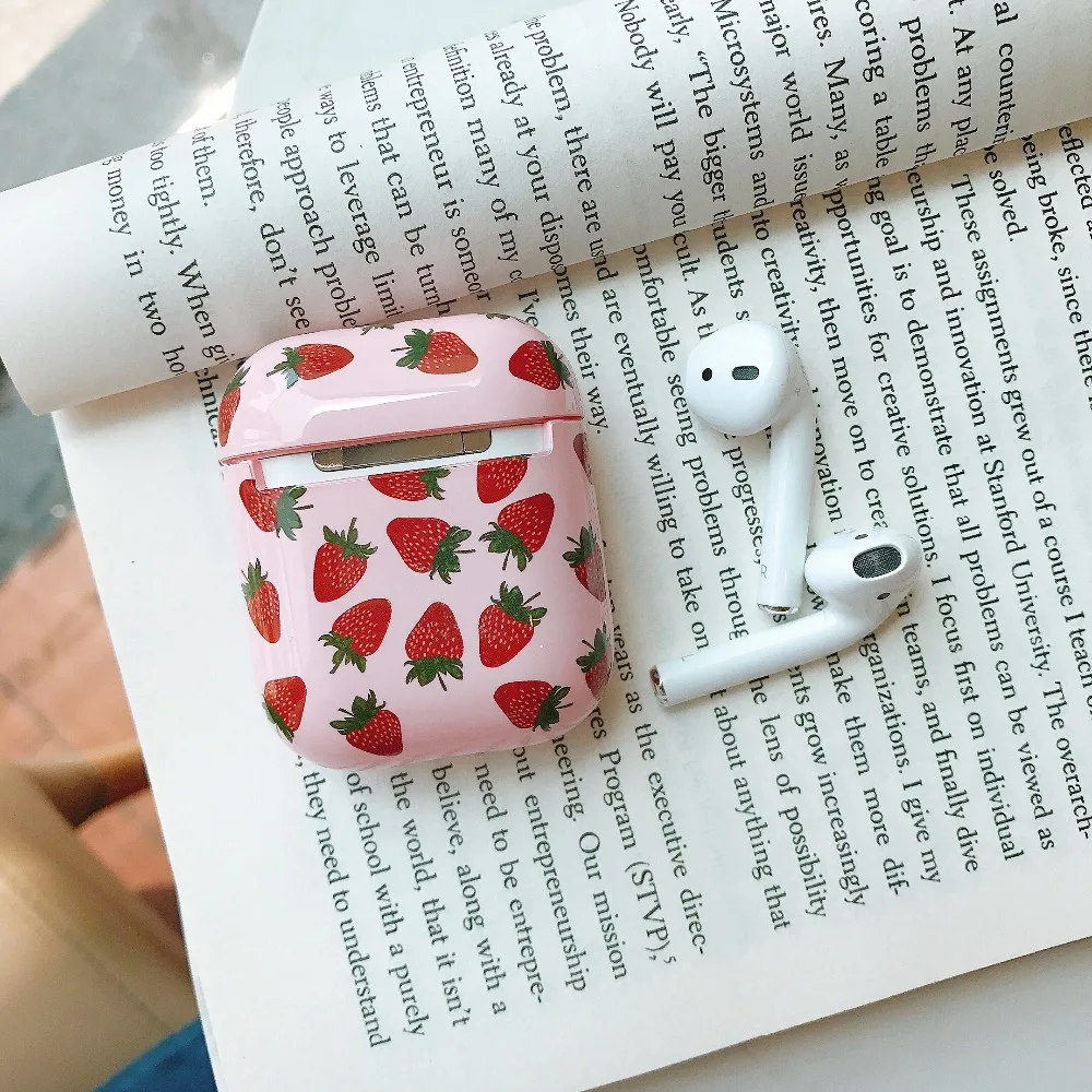 Summer fruit Strawberry Earphone Headset Accessories PC Hard protection case For Airpods Wireless Bluetooth Headset bags
Summer fruit Strawberry Earphone Headset Accessories PC Hard protection case For Airpods Wireless Bluetooth Headset bags