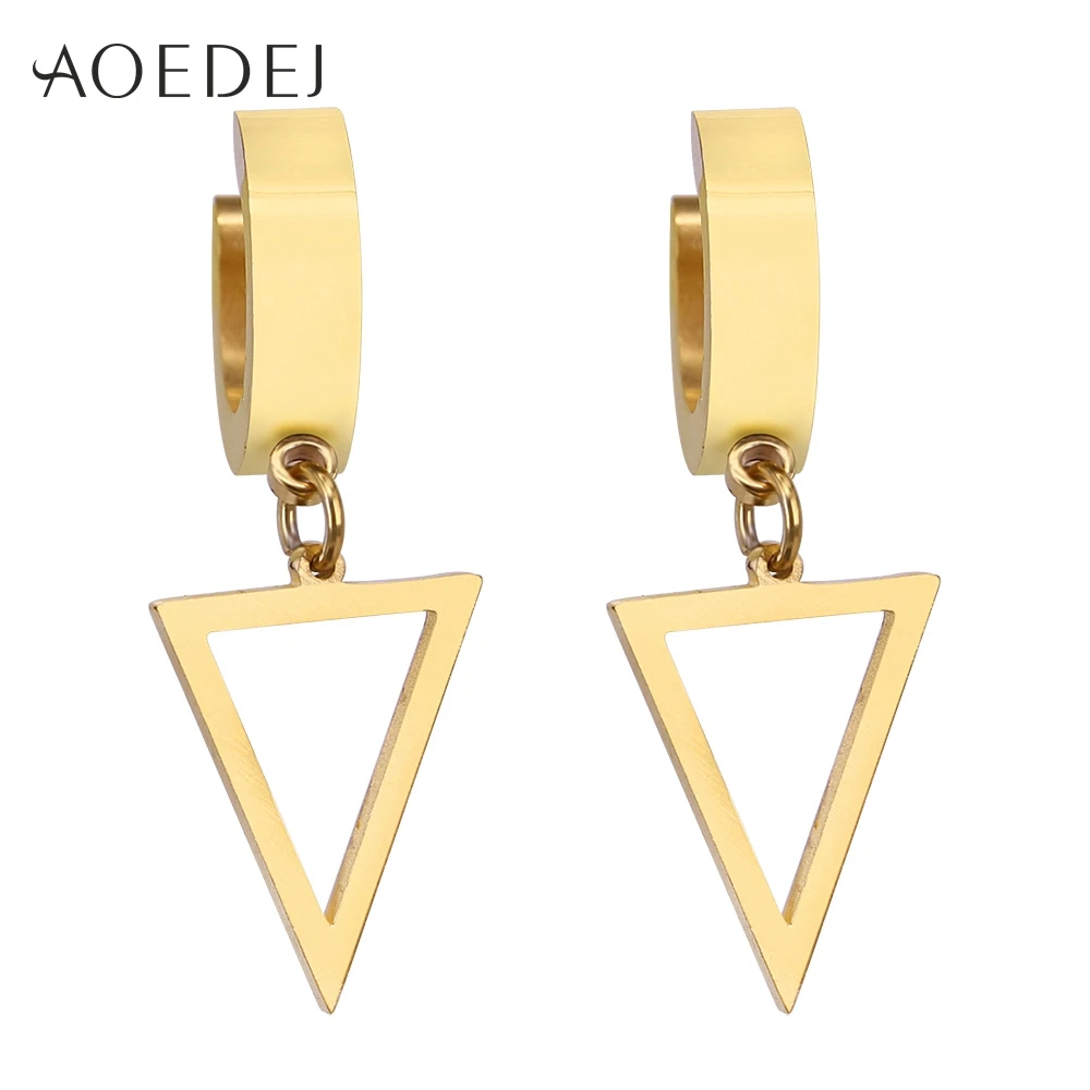 AOEDEJ Triangle Small Hoop Earrings Gold Color Stainless Steel Small Round Women Hoop Earring Huggies Men Creole Earrings
AOEDEJ Triangle Small Hoop Earrings Gold Color Stainless Steel Small Round Women Hoop Earring Huggies Men Creole Earrings