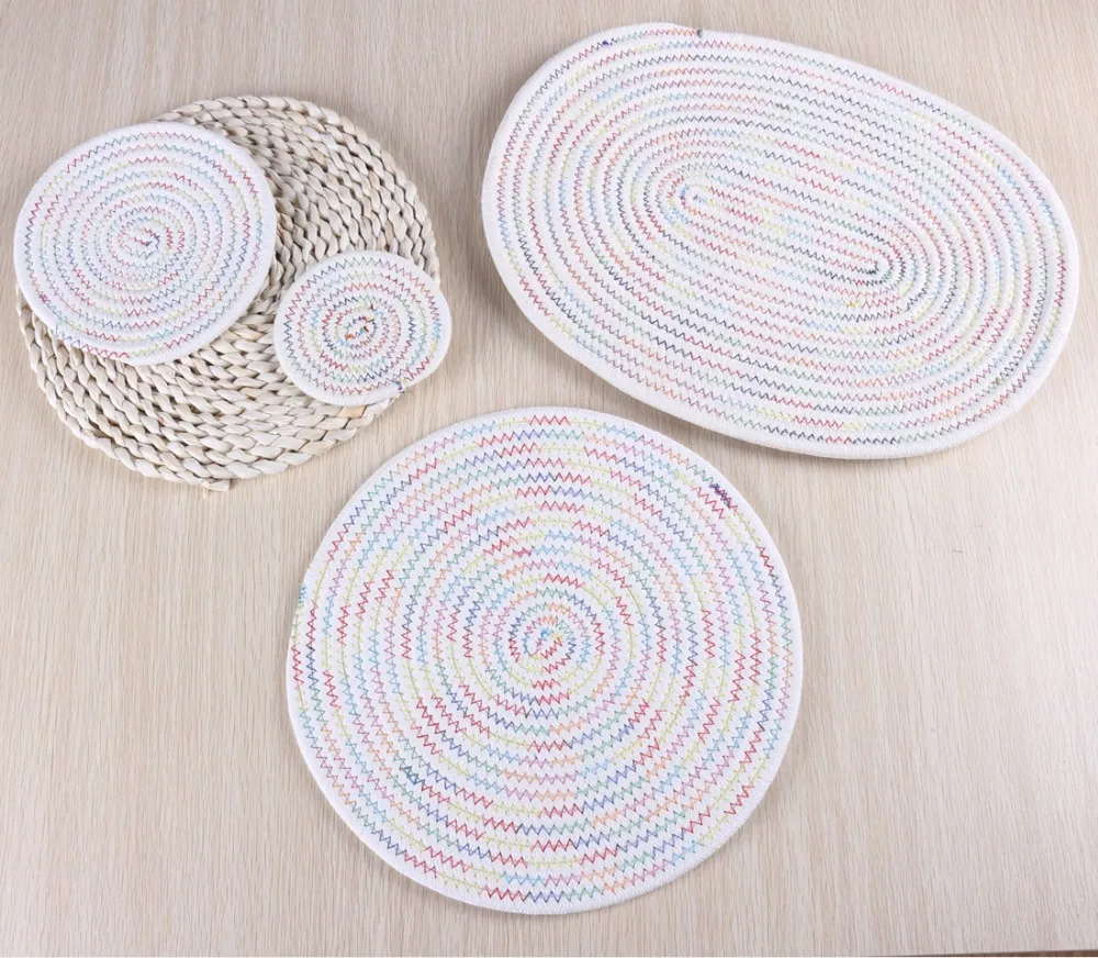 Popular hand-made cotton thread woven thickening insulation anti-hot placemat cup cup pot dish bowl mat
Popular hand-made cotton thread woven thickening insulation anti-hot placemat cup cup pot dish bowl mat