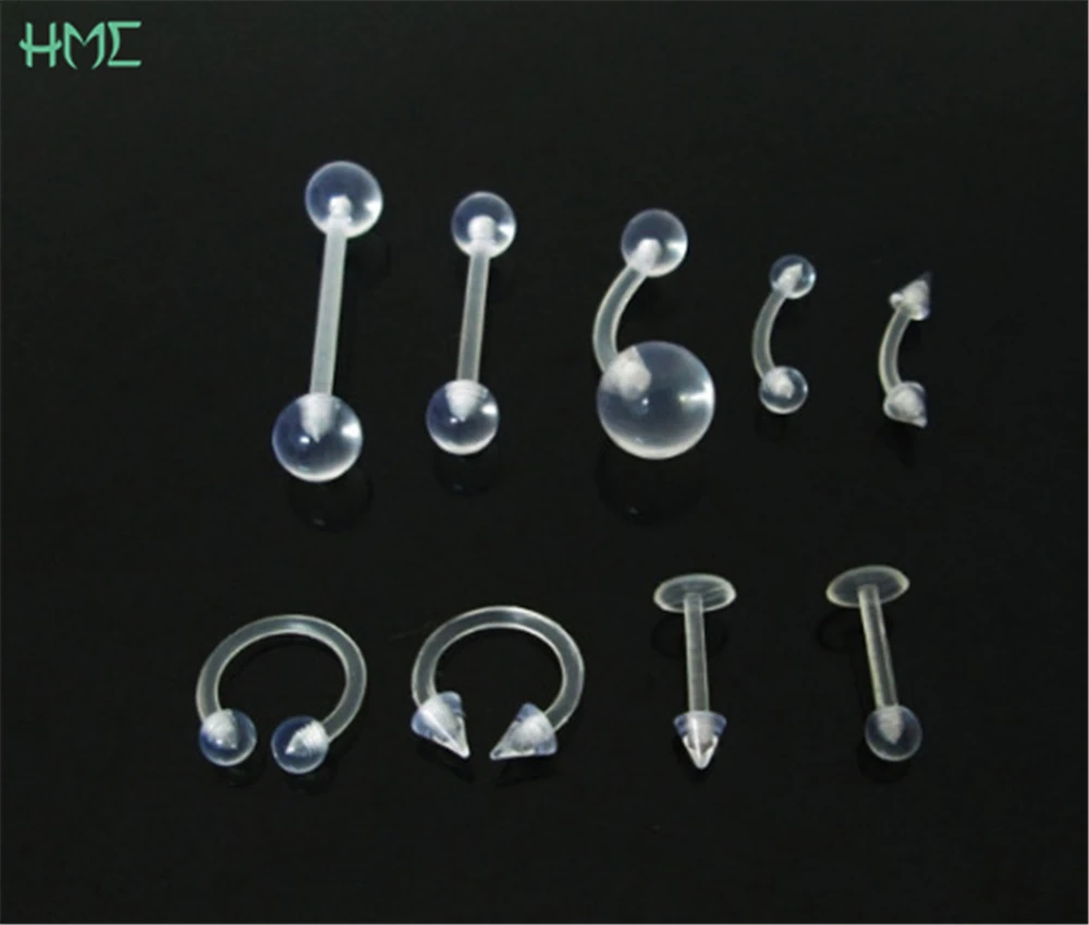 2Pcs Barbell Tongue Belly Ring Invisible Nose Rings Clear White Acrylic Ball Punk Bar Lip Ring Silicone Eyebrow Body Piercing
2Pcs Barbell Tongue Belly Ring Invisible Nose Rings Clear White Acrylic Ball Punk Bar Lip Ring Silicone Eyebrow Body Piercing