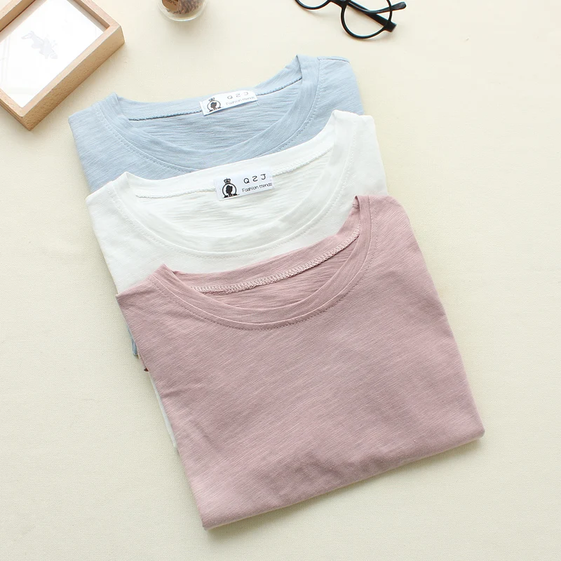 2017 New Summer Basic T Shirt Women Short Sleeve O-Neck Bamboo Joint Cotton Tees Tops Female Solid Casual T-Shirts WT5
2017 New Summer Basic T Shirt Women Short Sleeve O-Neck Bamboo Joint Cotton Tees Tops Female Solid Casual T-Shirts WT5