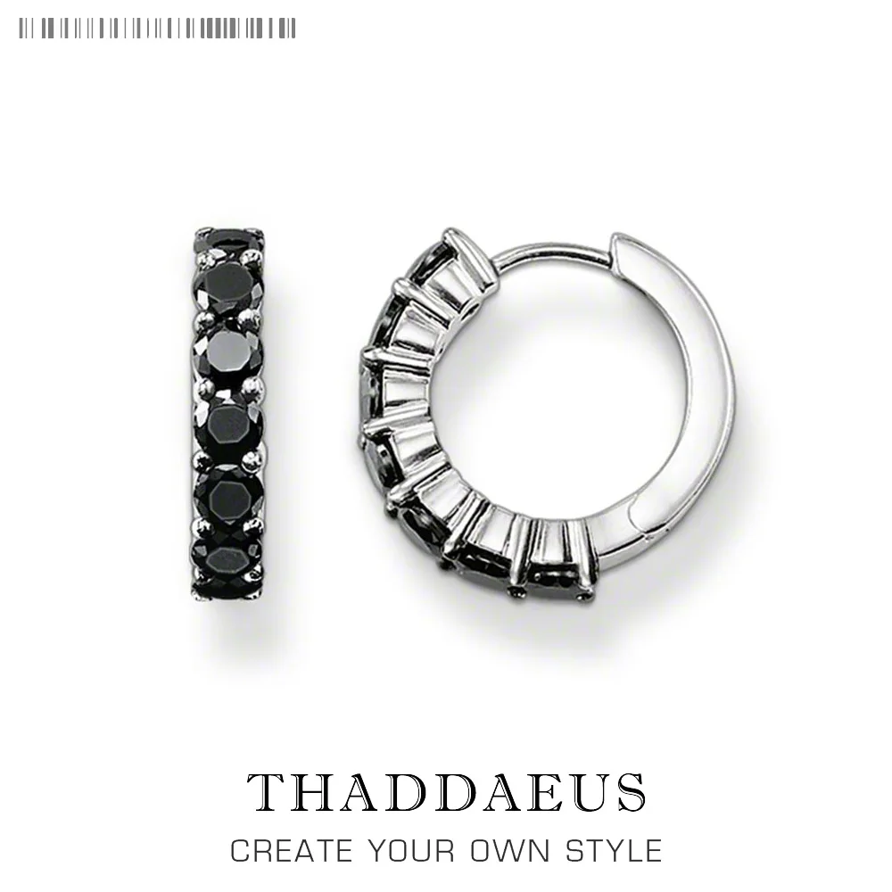 Creole Black CZ Hinged Hoop Earrings,2018 Ts Gift In 925 Sterling Silver,Thomas Style Glam Trendy Fashion Good Jewerly For Women
Creole Black CZ Hinged Hoop Earrings,2018 Ts Gift In 925 Sterling Silver,Thomas Style Glam Trendy Fashion Good Jewerly For Women