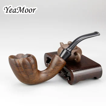 New Bent Ebony Wood Pipe Big Bowl Tobacco Pipe 9mm Filter Smoking Pipe 10 tools free Trumpet Design Wooden Smoke Pipe
New Bent Ebony Wood Pipe Big Bowl Tobacco Pipe 9mm Filter Smoking Pipe 10 tools free Trumpet Design Wooden Smoke Pipe