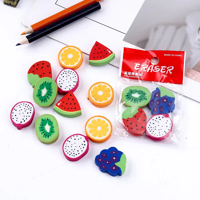 144pcs Kawaii Eraser Set Cute Fruit Erasers for Kids School Accessories Goma Rubber Pencils Eraser Stationary Supplie Novelty
144pcs Kawaii Eraser Set Cute Fruit Erasers for Kids School Accessories Goma Rubber Pencils Eraser Stationary Supplie Novelty