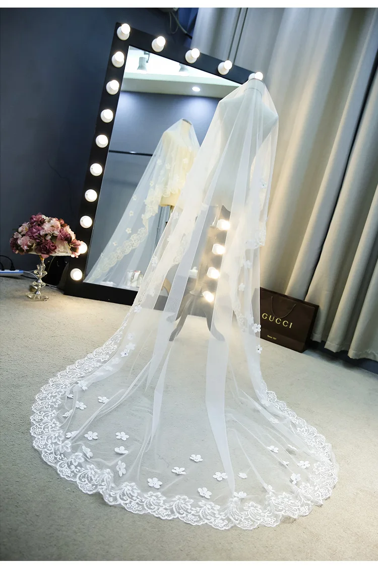 Up.Sky 3M One Layer Lace Edge Ivory Cathedral Wedding Veil Long Bridal Veil Cheap Wedding Accessories Veu de Noiva
Up.Sky 3M One Layer Lace Edge Ivory Cathedral Wedding Veil Long Bridal Veil Cheap Wedding Accessories Veu de Noiva