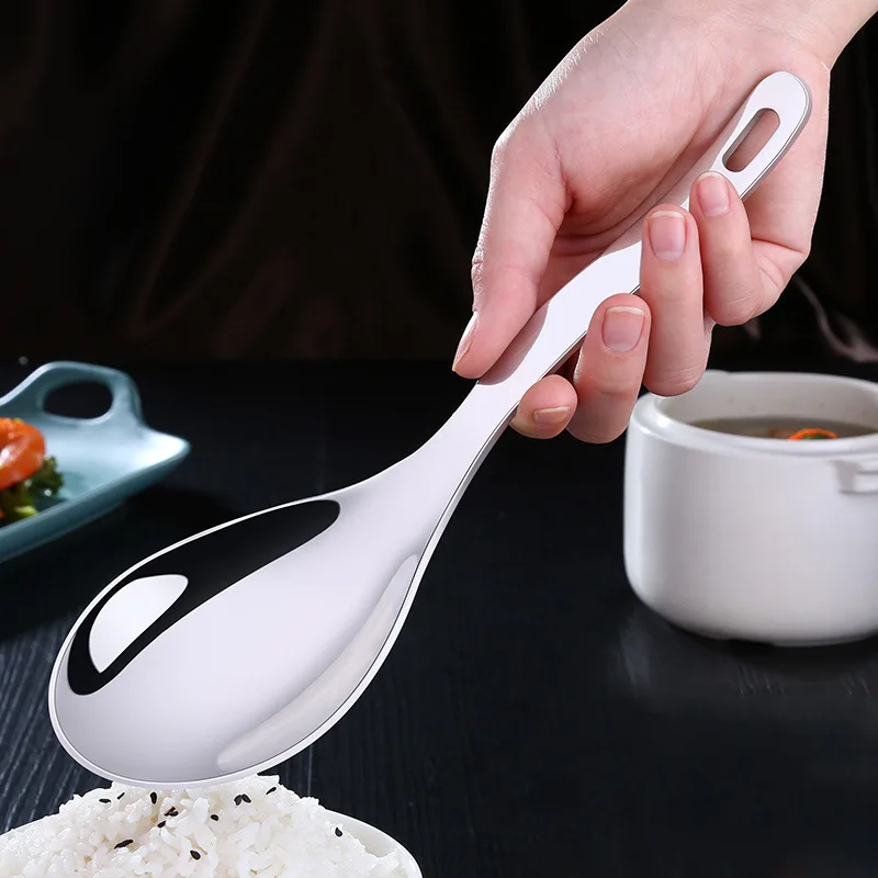 1pc High quality Durable 304 Stainless Steel Large Rice Soup Serving Spoon Tableware
1pc High quality Durable 304 Stainless Steel Large Rice Soup Serving Spoon Tableware