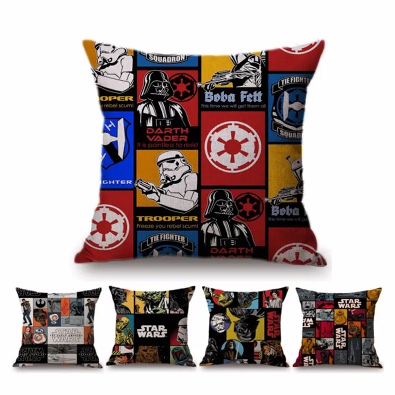 New Star Wars Printed Cushion Cover Home Cartoon Style Decorative Pillow Case Cojines Decorativos Para Sofa Pillow Cover
New Star Wars Printed Cushion Cover Home Cartoon Style Decorative Pillow Case Cojines Decorativos Para Sofa Pillow Cover