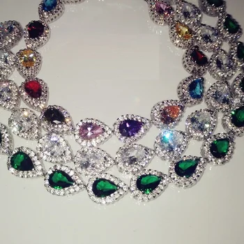 Fashion Waterdrop Zircon Chain Bracelet Crystal Clear Cubic Zircon Bracelet Colorful Zircon Women Wedding Chain Bracelet Jewelry
Fashion Waterdrop Zircon Chain Bracelet Crystal Clear Cubic Zircon Bracelet Colorful Zircon Women Wedding Chain Bracelet Jewelry