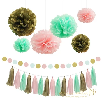 Nicro Mint Green Summer Party Set Pom Pom Tissue Paper Tassel Wall Hanging For Summer/Beach Party Decorations 10Pc Set wholesale
Nicro Mint Green Summer Party Set Pom Pom Tissue Paper Tassel Wall Hanging For Summer/Beach Party Decorations 10Pc Set wholesale