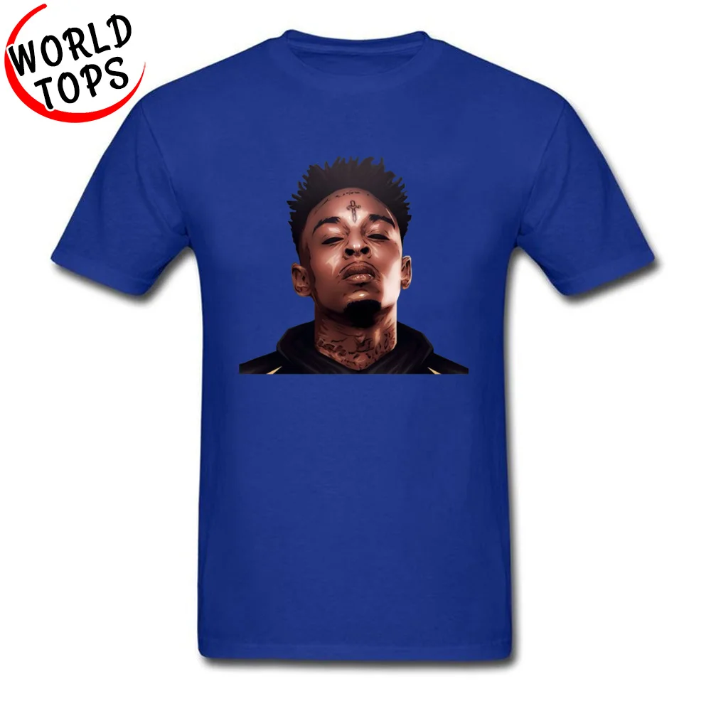 21SAVAGE Group Mother Day Cotton Fabric Crew Neck Mens Tops T Shirt Simple Style Clothing Shirt Family Short Sleeve Tshirts 21SAVAGE blue