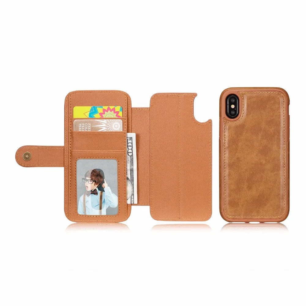 Luxury Wallet Case For iPhone X Case Kickstand 2 in 1 Flip Leather Case Protective shell For iPhone X Cover Case
Luxury Wallet Case For iPhone X Case Kickstand 2 in 1 Flip Leather Case Protective shell For iPhone X Cover Case