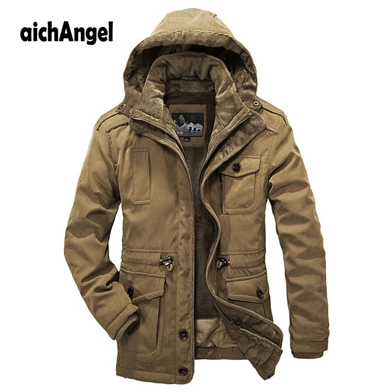 Men Winter Jacket Thick Warm Parka Fleece Fur Hooded Military Jacket Coat Pockets Windbreaker Jacket Men Casual Outwear
Men Winter Jacket Thick Warm Parka Fleece Fur Hooded Military Jacket Coat Pockets Windbreaker Jacket Men Casual Outwear