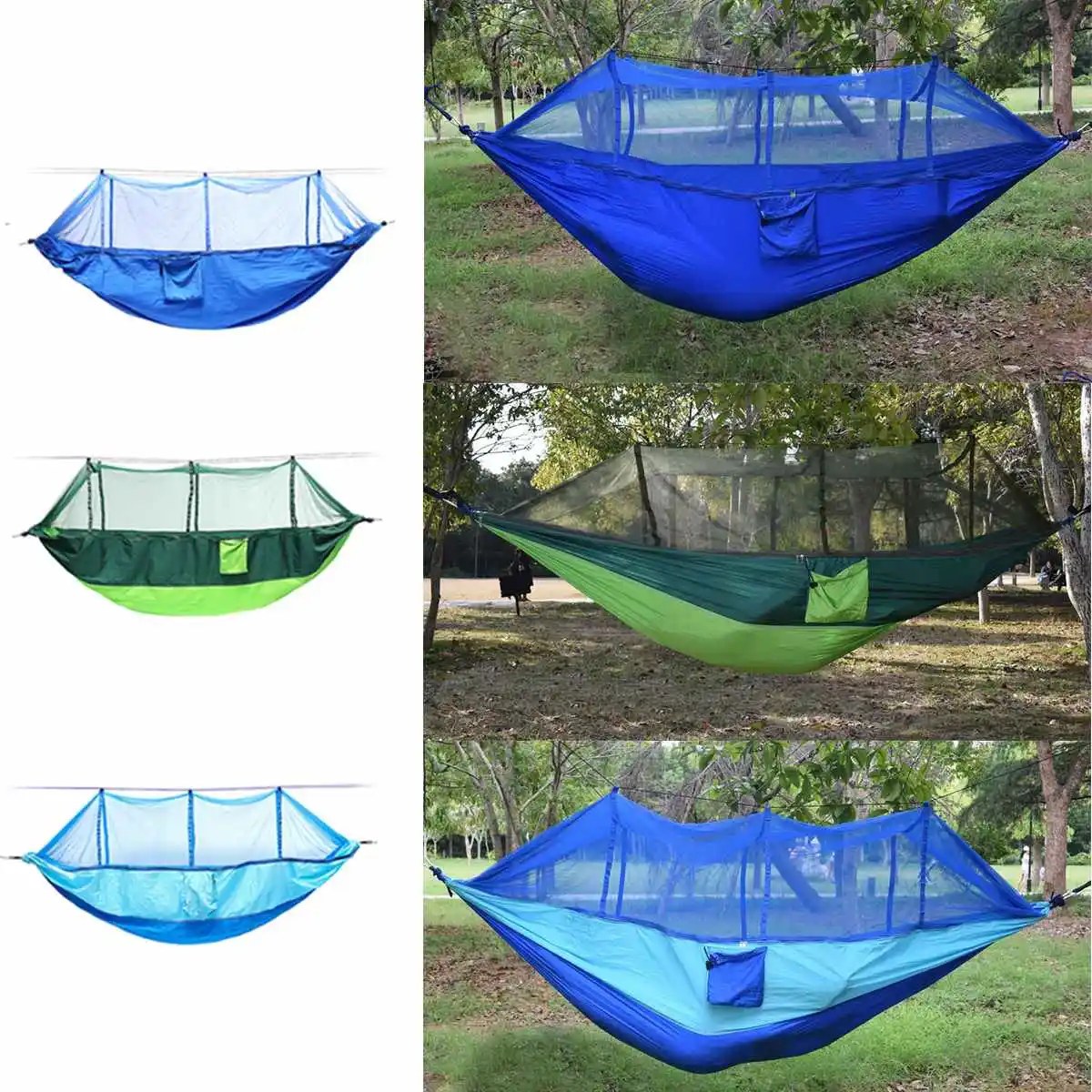 Double Parachute Cloth Hammocks 1-2 Person Portable Hammocks with Mosquito Net Hammocks Outdoor Garden Camping Travel Hang Bed
Double Parachute Cloth Hammocks 1-2 Person Portable Hammocks with Mosquito Net Hammocks Outdoor Garden Camping Travel Hang Bed