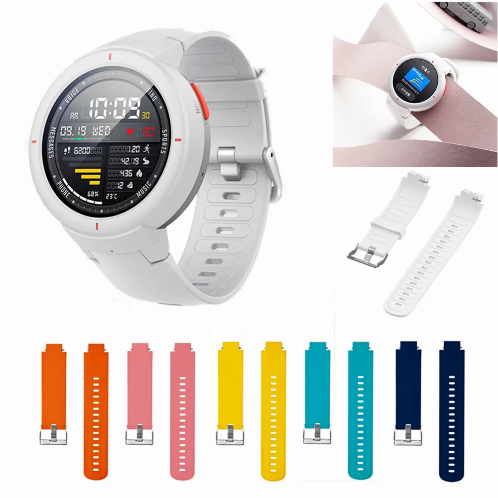 Ремешок силиконовый для Amazfit Verge 3 сменный Браслет часов ремешок наручных Xiaomi Huami