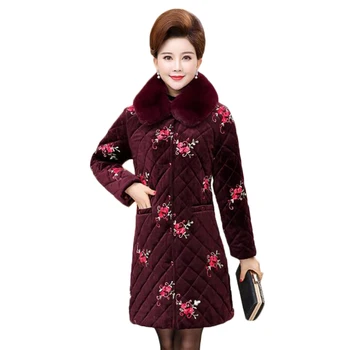 Gold Velvet Coat Winter Jacket Parka 2020 Fashion Cotton-Padded Coats Woman Thicken Warm Cotton Jacket Coat Middle-aged Clothes
Gold Velvet Coat Winter Jacket Parka 2020 Fashion Cotton-Padded Coats Woman Thicken Warm Cotton Jacket Coat Middle-aged Clothes