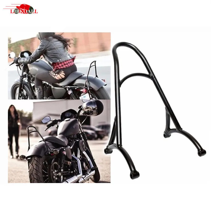 Высокое качество мотоцикл черный короткий пассажирский Сисси Бар спинка для Harley