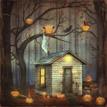 Wood Cottage Halloween Pumpkin Tree Scary background Vinyl cloth High quality Computer print party backdrops
Wood Cottage Halloween Pumpkin Tree Scary background Vinyl cloth High quality Computer print party backdrops