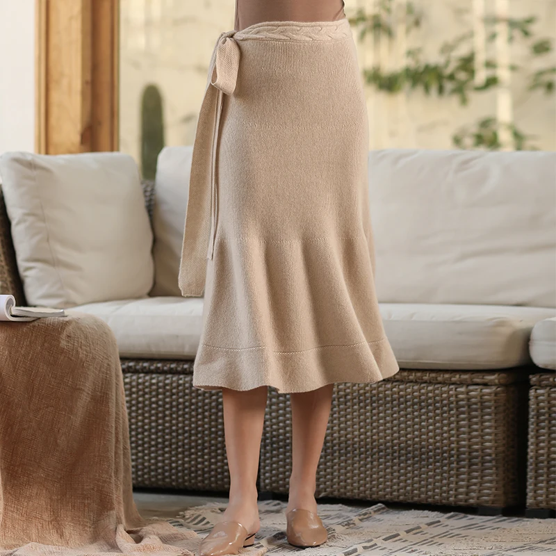 Elegant Knitted Women Skirt 100% Cashmere Fashion 2019 Autumn Winter Mid Skirt Vintage High Waist Casual Trumpet Skirt Female
Elegant Knitted Women Skirt 100% Cashmere Fashion 2019 Autumn Winter Mid Skirt Vintage High Waist Casual Trumpet Skirt Female