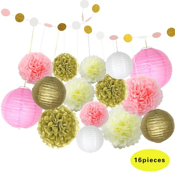 HAOCHU Chinese Paper Lantern Lamp Festival Wedding Garland Party Decoration Pink/White/Gold Tissue Paper Flower Balls
HAOCHU Chinese Paper Lantern Lamp Festival Wedding Garland Party Decoration Pink/White/Gold Tissue Paper Flower Balls