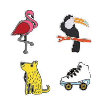 Fashion Carrtton Animal Enamel Brooch Jewelry Crane Swan Woodpecker Weasel Skates Brooches Women Jeans Lapel Pin Badge
Fashion Carrtton Animal Enamel Brooch Jewelry Crane Swan Woodpecker Weasel Skates Brooches Women Jeans Lapel Pin Badge