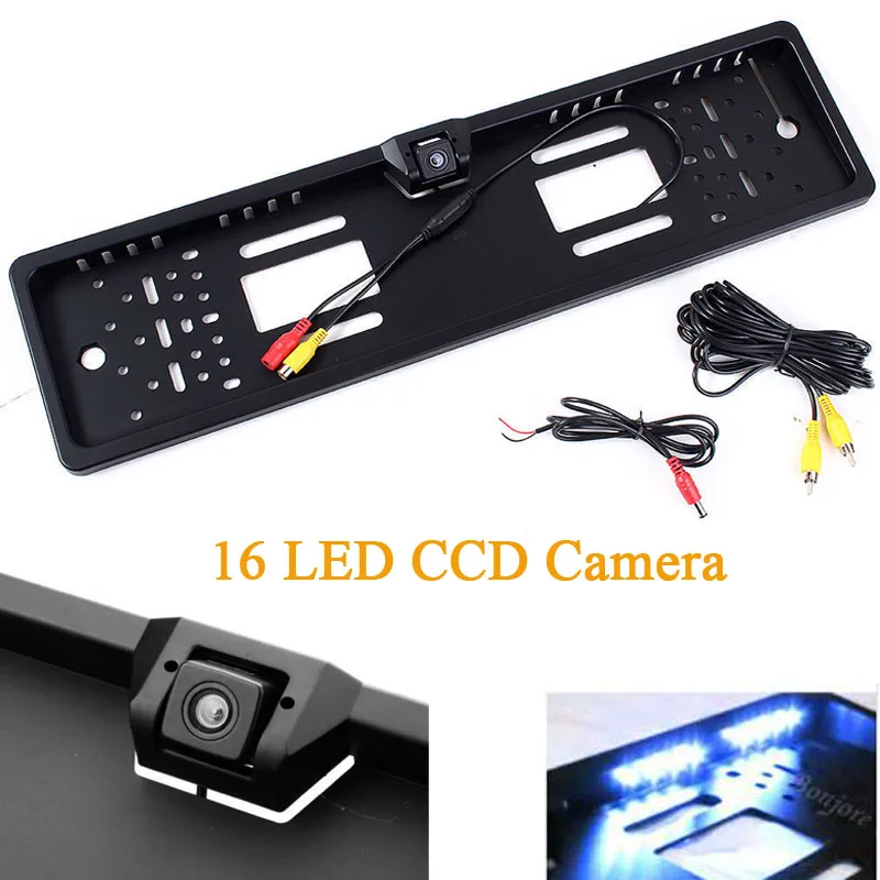 EU 16 LED European Car License Plate Frame Rear View Camera Nigh Vision Backup Reversing Parking Camera For mirror monitor
EU 16 LED European Car License Plate Frame Rear View Camera Nigh Vision Backup Reversing Parking Camera For mirror monitor