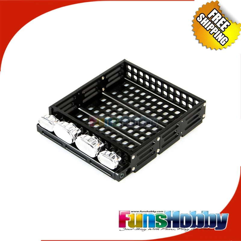 1:10 Scaled RC Crawler Accessories Metal Luggage Tray Roof Rack W/4 LED for D90 RC4WD SCX10 Cod.FH31025/FH31027/FH31029/FH31038
1:10 Scaled RC Crawler Accessories Metal Luggage Tray Roof Rack W/4 LED for D90 RC4WD SCX10 Cod.FH31025/FH31027/FH31029/FH31038